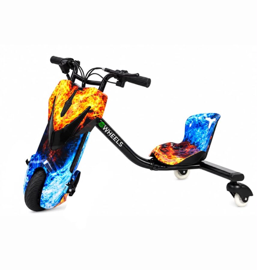 Дрифт скутер EcoWheels Drift scooter car 36V Огонь и вода